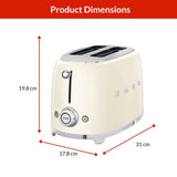 50's Retro 2-Slice Toaster, Cream D7O5 - product image 5