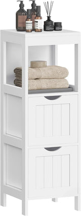 Home 2-Drawer White Cabinet with Open Shelf I8N6 - product image 1