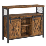 Home Brown Buff Sideboard Storage with Sliding Doors V8I7 - product image 2