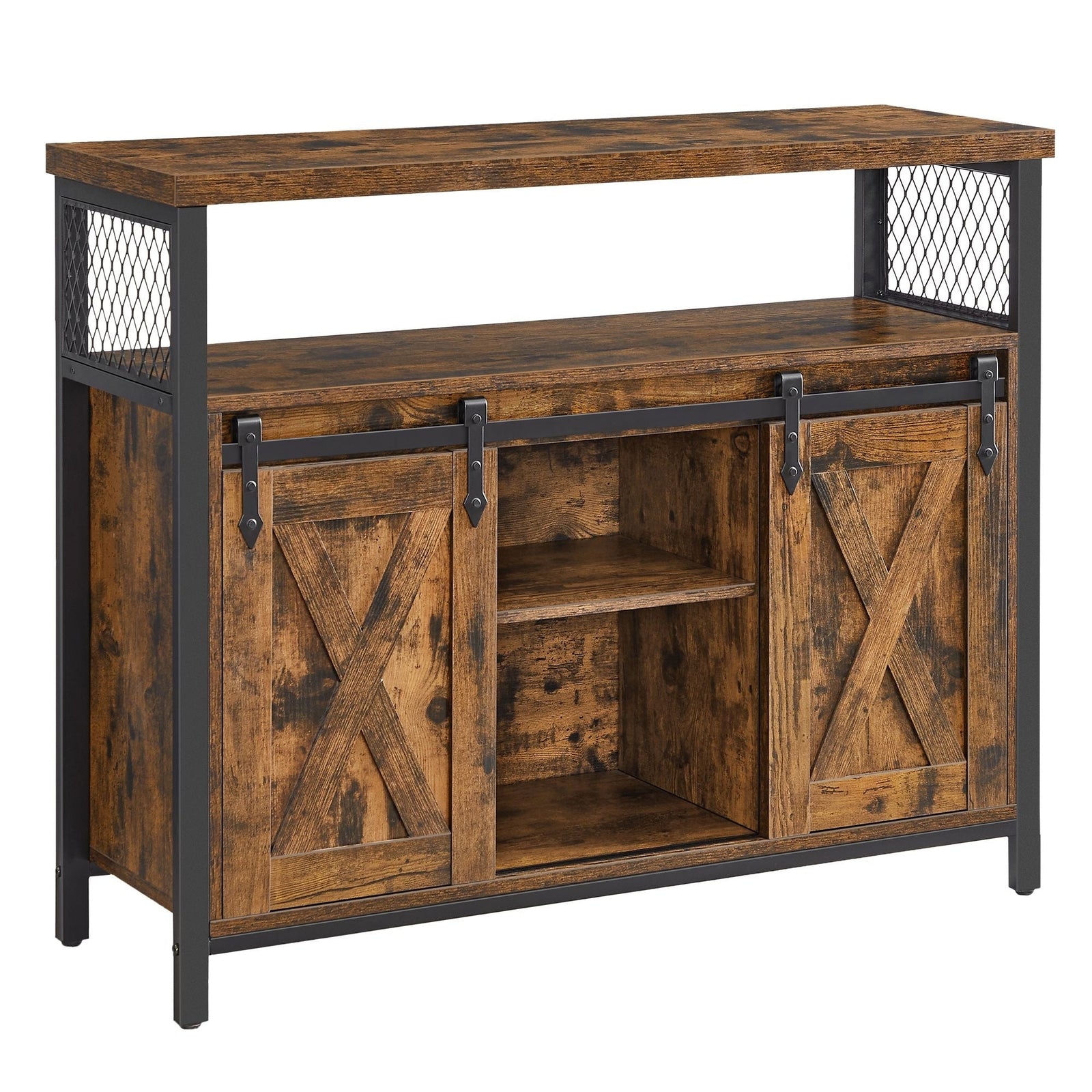 Home Brown Buff Sideboard Storage with Sliding Doors V8I7 - product image 2