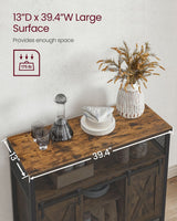 Home Brown Buff Sideboard Storage with Sliding Doors V8I7 - product image 5