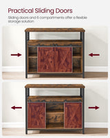 Home Brown Buff Sideboard Storage with Sliding Doors V8I7 - product image 8