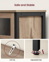 Home Industrial Camel Brown/Black Buffet Cabinet H4L4 - product image 2