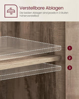 Home Industrial Camel Brown/Black Buffet Cabinet J5E5 - product image 3