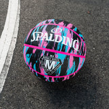 Marble Series 4Her Outdoor Rubber Basketball, Size 6 (28.5-in), Black/Pink L3W8 - product image 6