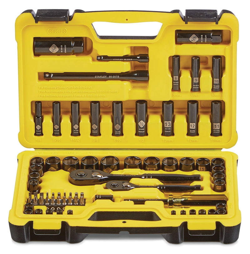 Professional Grade Black Chrome Socket Set, 70-pc, SAE/Metric M4Y4