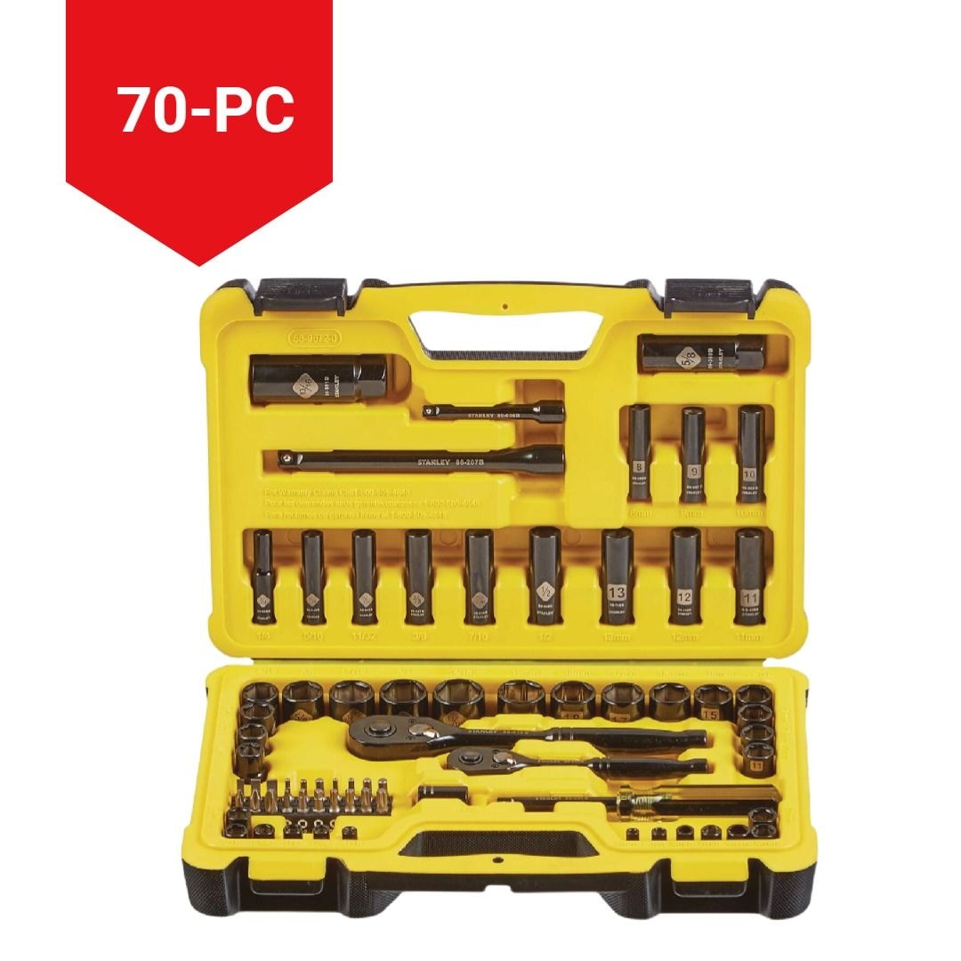 Professional Grade Black Chrome Socket Set, 70-pc, SAE/Metric M4Y4 - product image 4