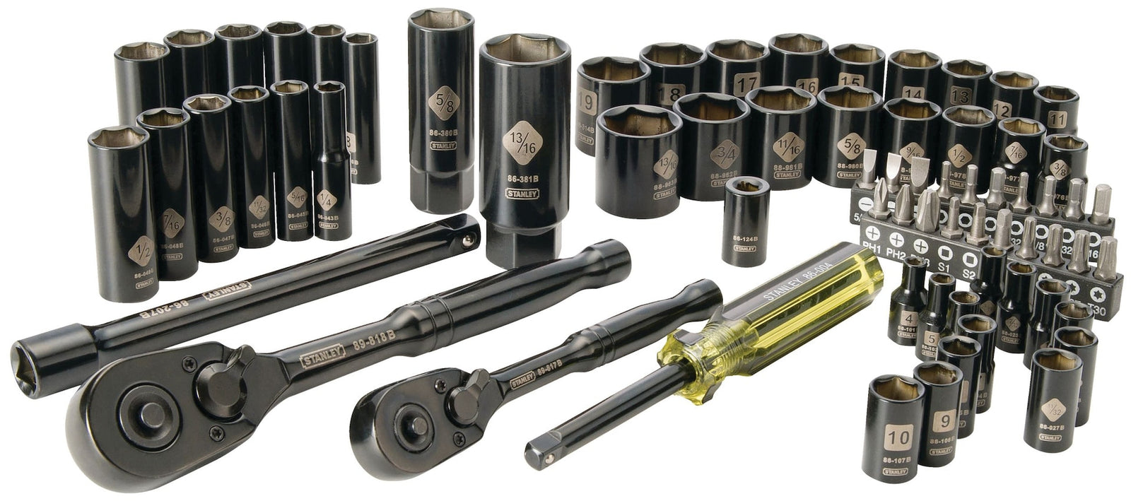 Professional Grade Black Chrome Socket Set, 70-pc, SAE/Metric M4Y4 - product image 5