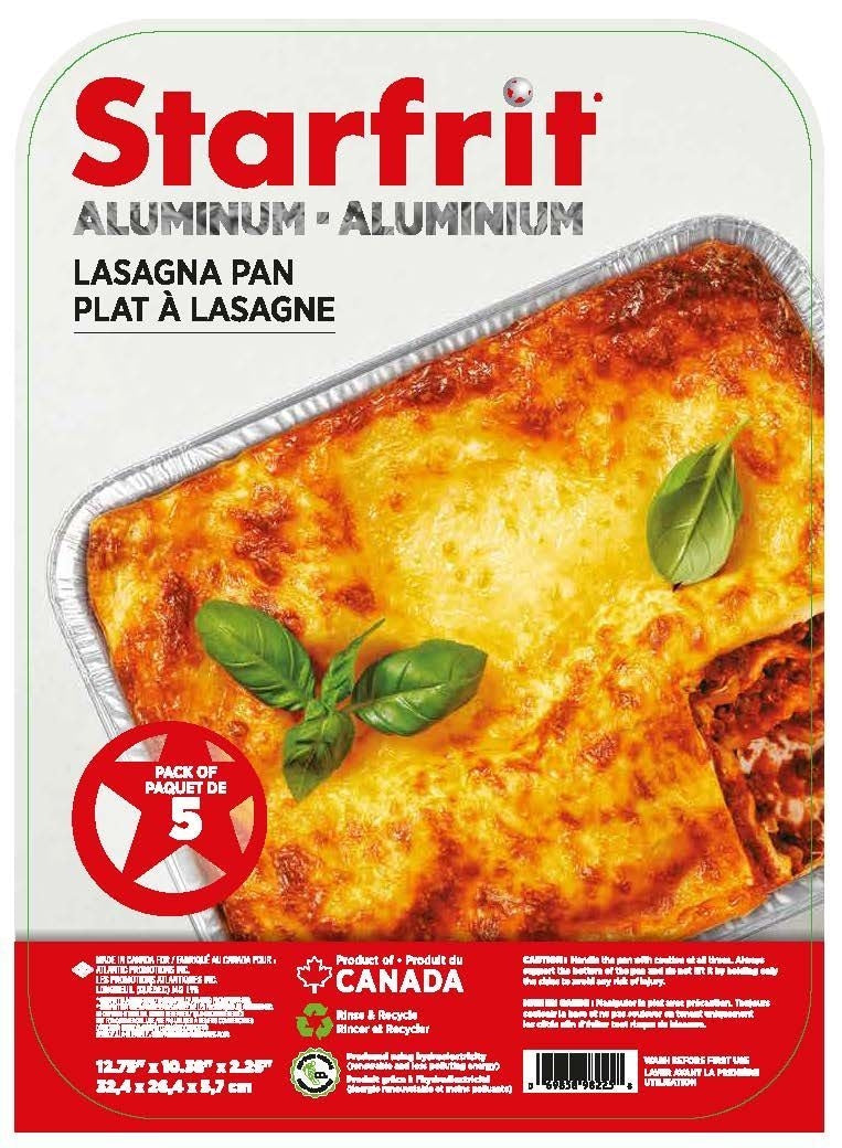 Disposable Freezer Safe Aluminum Lasagna Pan, 5-pk T0O9 - product image 2