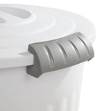 Plastic Round Latching Utility Garbage Can, White, 23-L V8O4 - product image 3