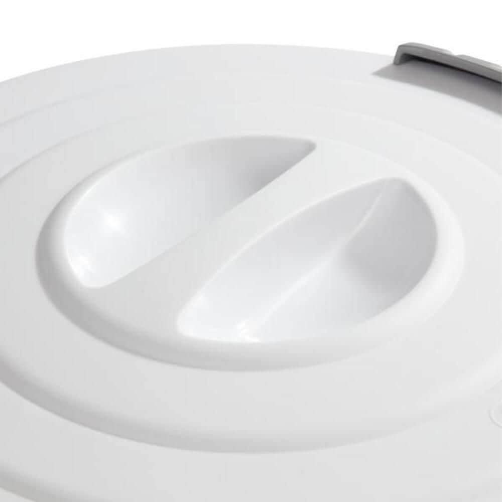 Plastic Round Latching Utility Garbage Can, White, 23-L V8O4 - product image 4