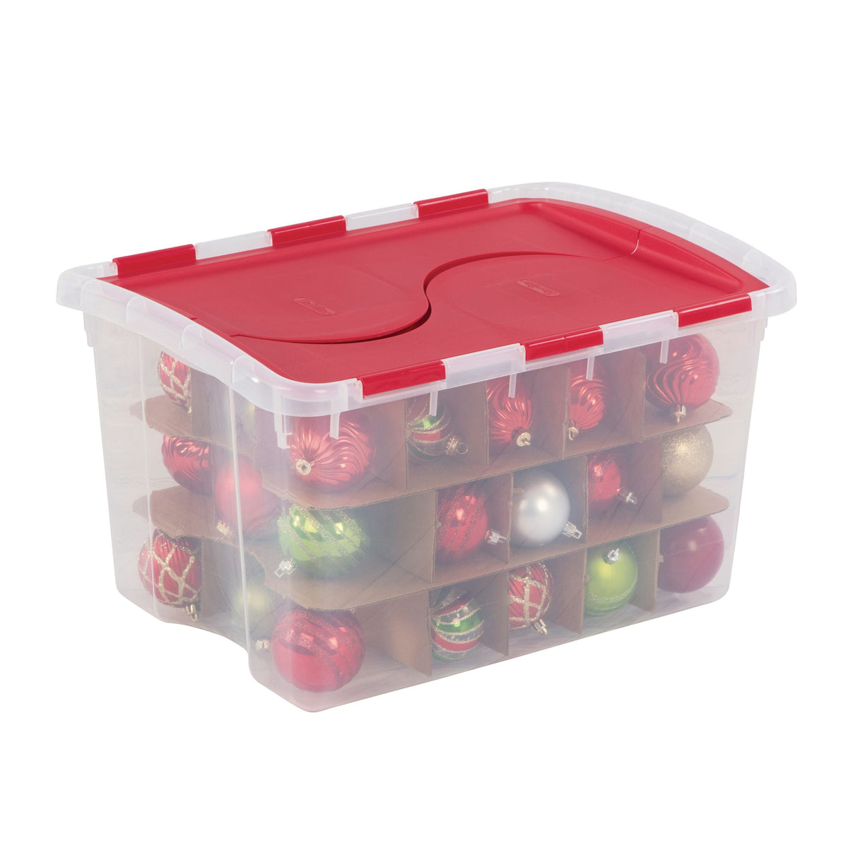 Transparent Ornament Storage Box with Flip-top Lid, 45-L R0S0 - product image 2