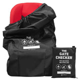 Stroller Gate Heavy-Duty Black Checker Travel Bag with Pouch H5U0 - product image 1