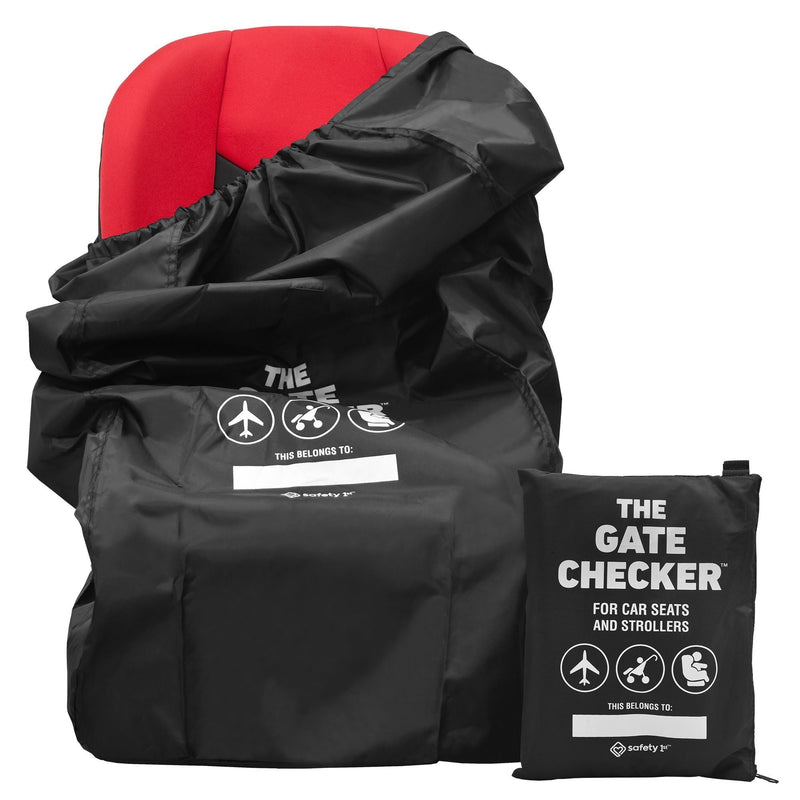 Stroller Gate Heavy-Duty Black Checker Travel Bag with Pouch H5U0