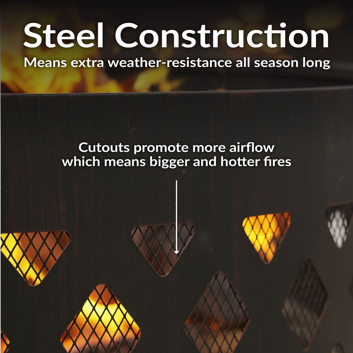 Decor Cut Out Wood-Burning Fire Ring, 36-in E2Z4 - product image 4