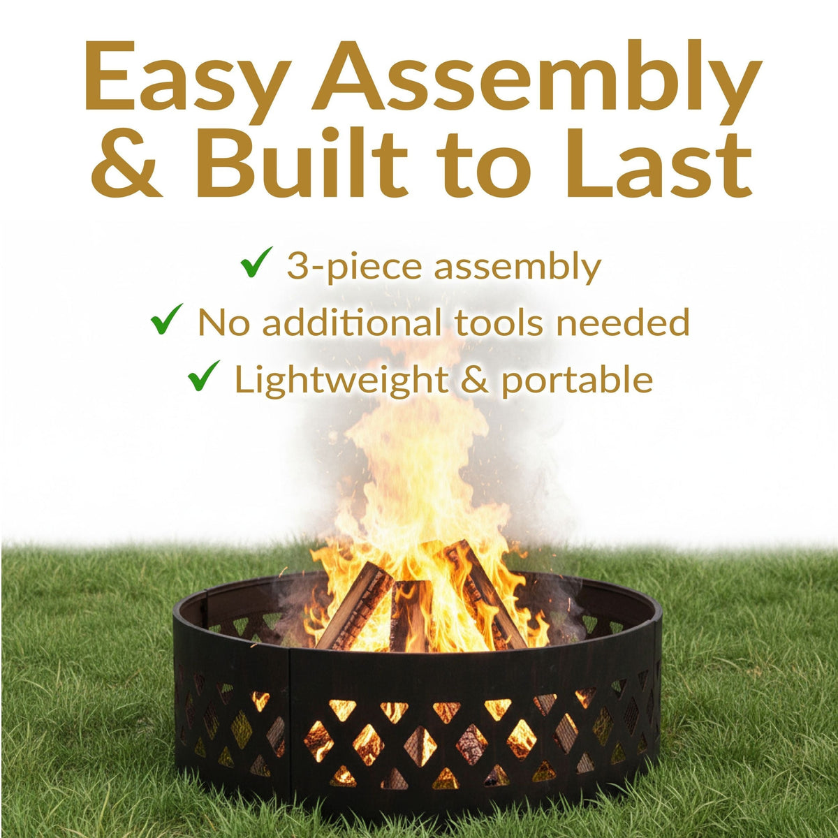 Decor Cut Out Wood-Burning Fire Ring, 36-in E2Z4 - product image 5