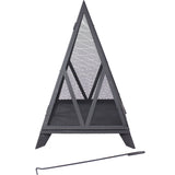 Decor Majestic Pyramid Steel Fire Pit, Black G7C4 - product image 3