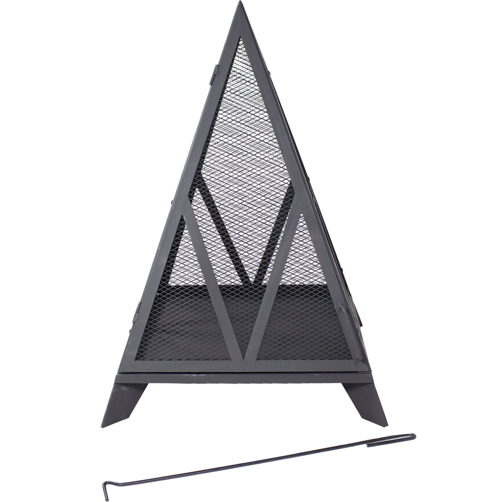 Decor Majestic Pyramid Steel Fire Pit, Black G7C4 - product image 3