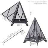 Decor Majestic Pyramid Steel Fire Pit, Black G7C4 - product image 6
