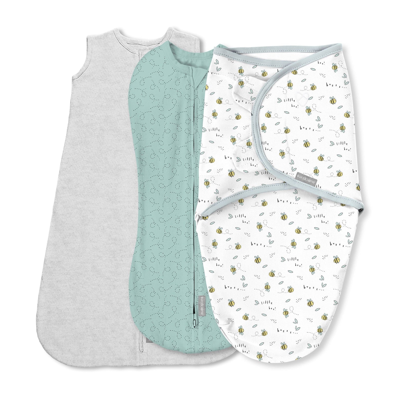 Comfort Easy Change Swaddle, Little Bees, Small/Medium, 3-pk U6Z9 - product image 1