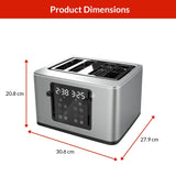 4-Slice Stainless Steel Digital Toaster, Extra wide slots, 7 Browning levels A4U1 - product image 3
