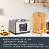 4-Slice Stainless Steel Digital Toaster, Extra wide slots, 7 Browning levels L1Q3 - product image 5