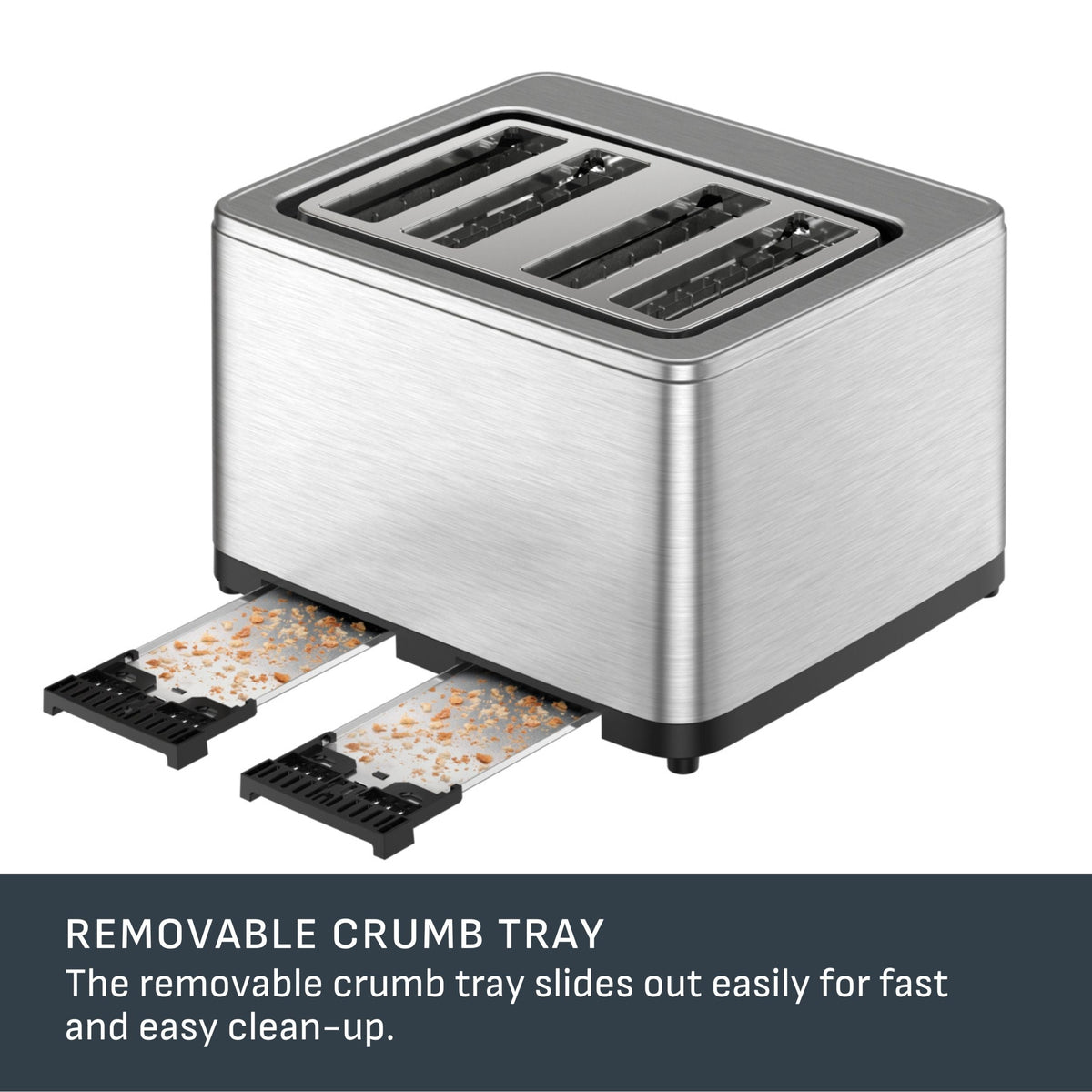 4-Slice Stainless Steel Digital Toaster, Extra wide slots, 7 Browning levels A4U1 - product image 6