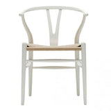 Me Home Wishbone Wood Dining Chair with Woven Seat, White A9M6 - product image 2