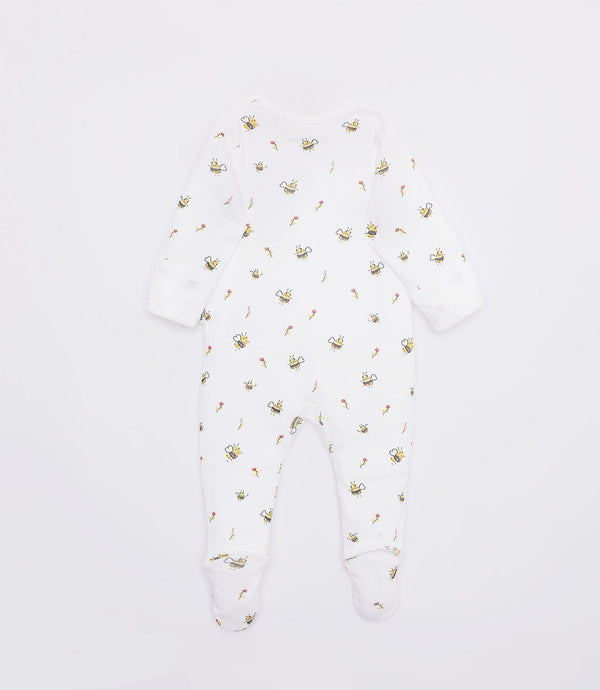 The Elk Baby Bee Print Premium Organic Cotton Zippy, Various Sizes M3W9