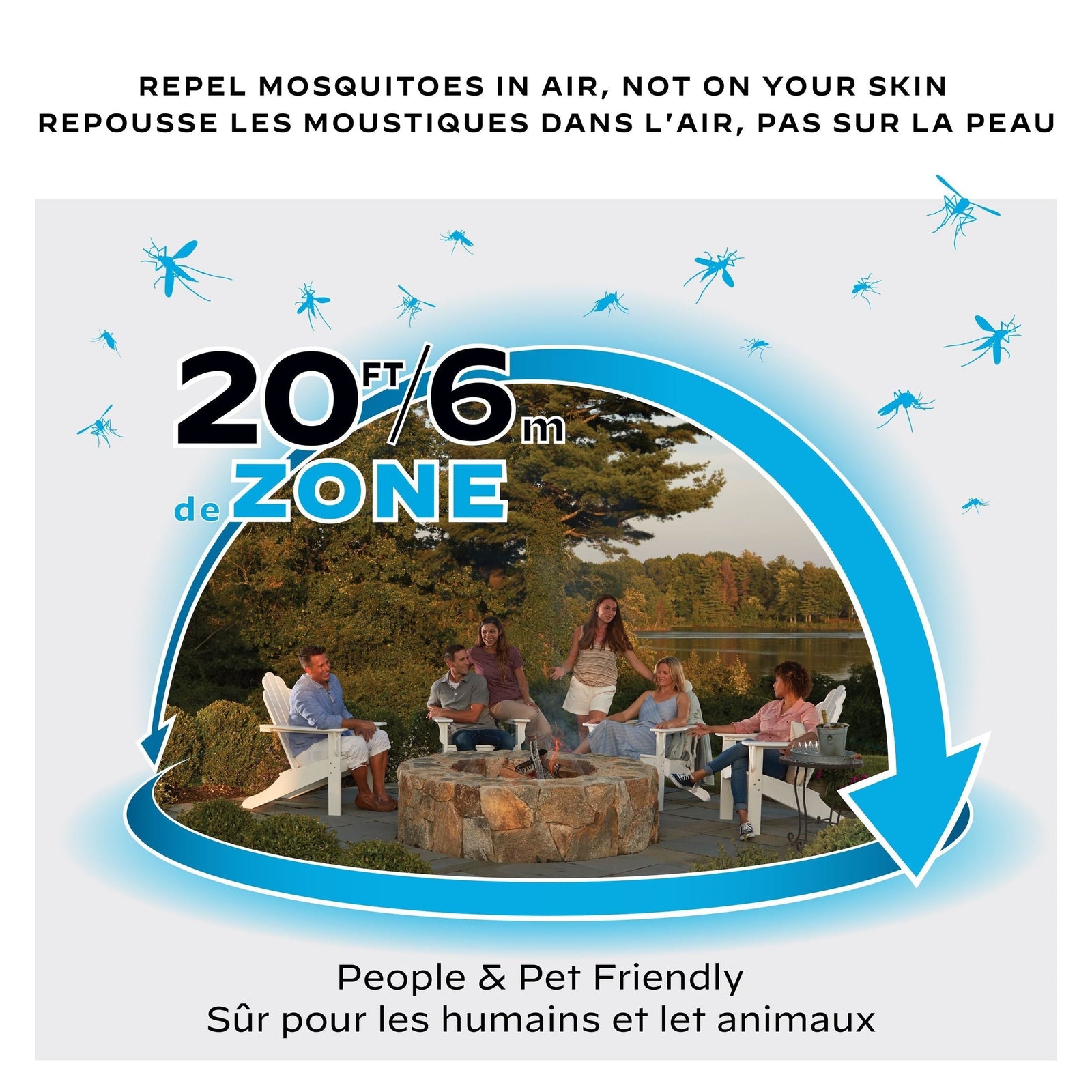 E-ZoneGuard Patio Rechargeable Mosquito Repeller with 12-Hr Refill and 5.5-Hr Battery, Royal Blue G2B1 - product image 4