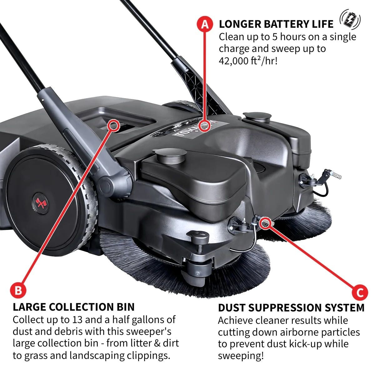 Electric Battery-Powered Push Sweeper, 30-in V8N2 - product image 6