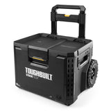 StackTech Portable Modular Plastic/Metal Rolling Tool Box with Handle and Inner Tray, IP65-Rated, Black W7D2 - product image 1