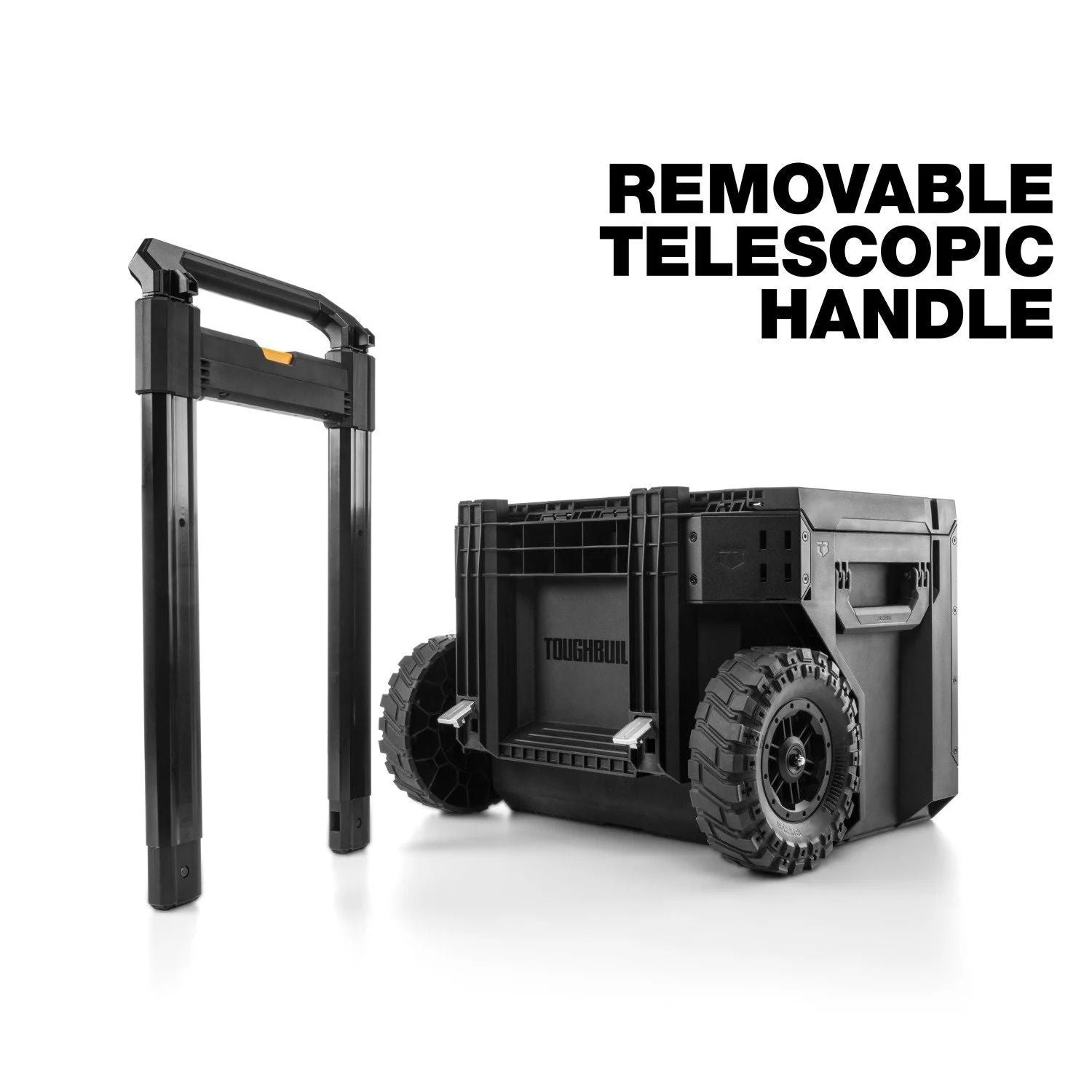 StackTech Portable Modular Plastic/Metal Rolling Tool Box with Handle and Inner Tray, IP65-Rated, Black W7D2 - product image 4