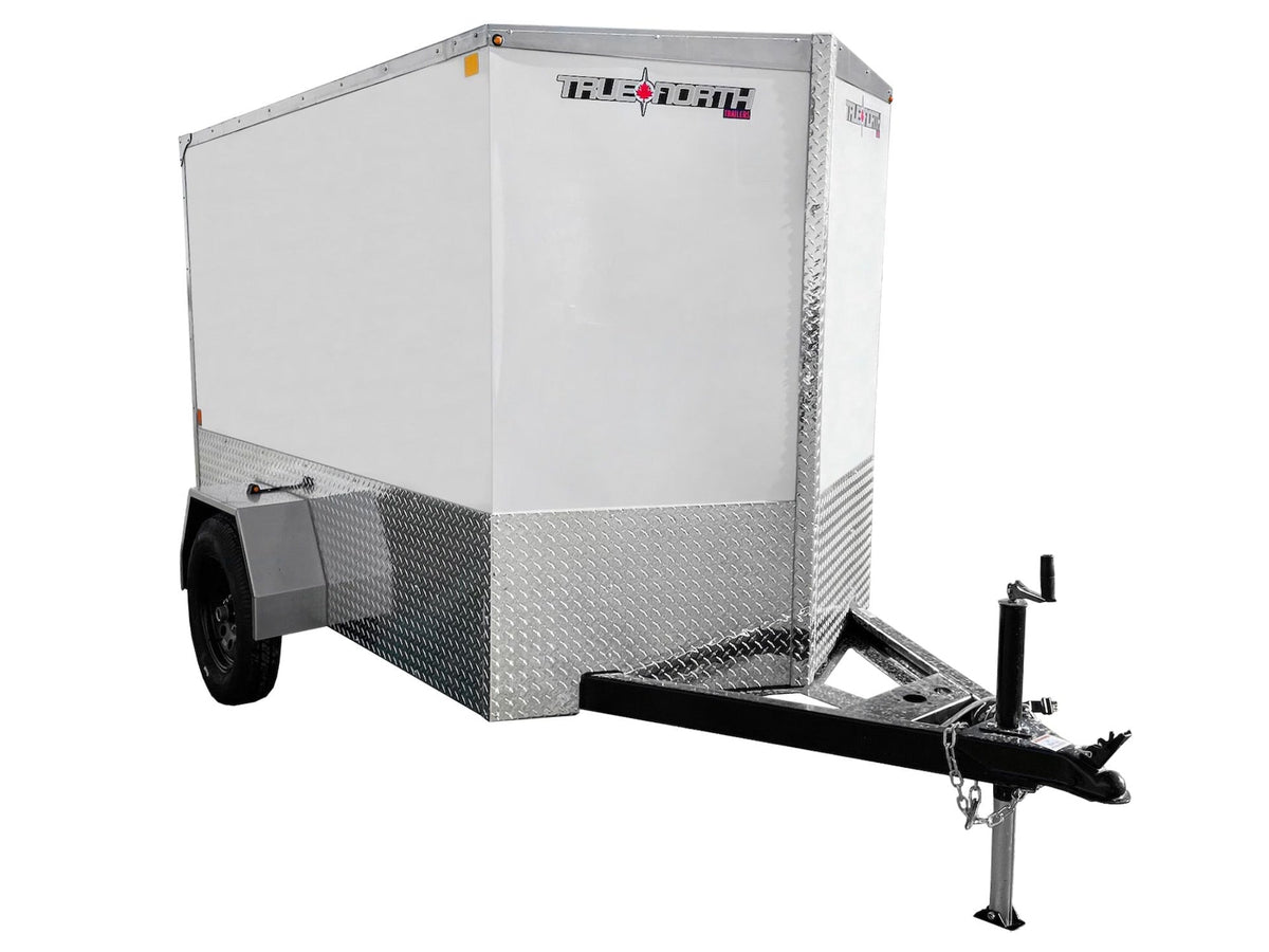 5 x 8-ft Enclosed Trailer with Ramp Door, White Y0L7 - product image 1