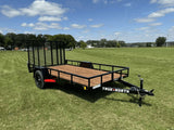 77-in x 12-ft Utility Trailer With Gate, Black N1G3 - product image 4
