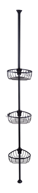 Type A Adjustable 3-Basket Rust-Proof Aluminum Shower Pole Caddy, Various Colours G6T0 - product image 1