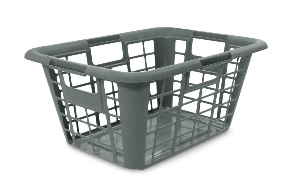 type A Laundry Basket, 23.25 x 17 x 11-in, Grey N9E4 - product image 1