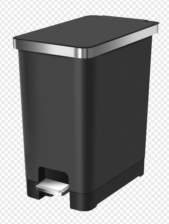 Type A Slim Black Resin Garbage Can, 15-L Y4L5 - product image 3