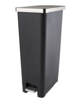 Type A Slim Black Resin Garbage Can, 30-L H9Z8 - product image 1
