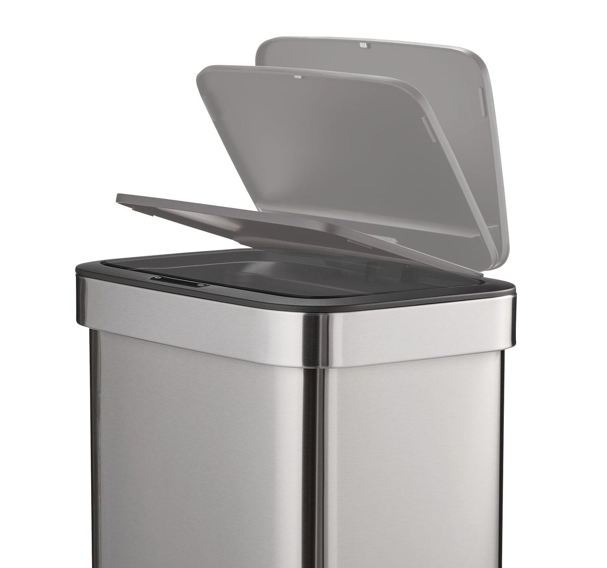 Type A Stainless Steel Rectangular Auto Indoor Refuse Bin with Resin Motion Sensor Lid, 50-L P8K0 - product image 5