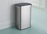 Type A Stainless Steel Rectangular Auto Indoor Refuse Bin with Resin Motion Sensor Lid, 50-L P8K0 - product image 6