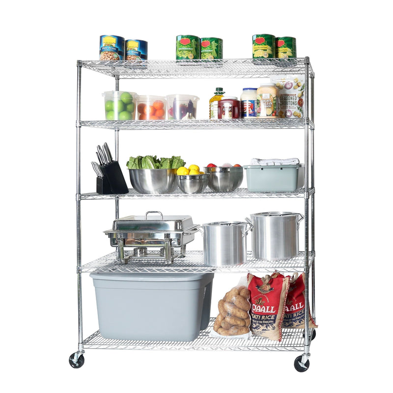 Classics 5-Tier Steel Shelving Rack, 60-in x 24-in x 72-in L0N4