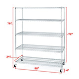 Classics 5-Tier Steel Shelving Rack, 60-in x 24-in x 72-in L0N4 - product image 3