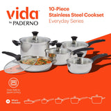 Everyday Series Premium Stainless Steel Cookware Set, Dishwasher & Oven-Safe, 10-pc G2Q4 - product image 7