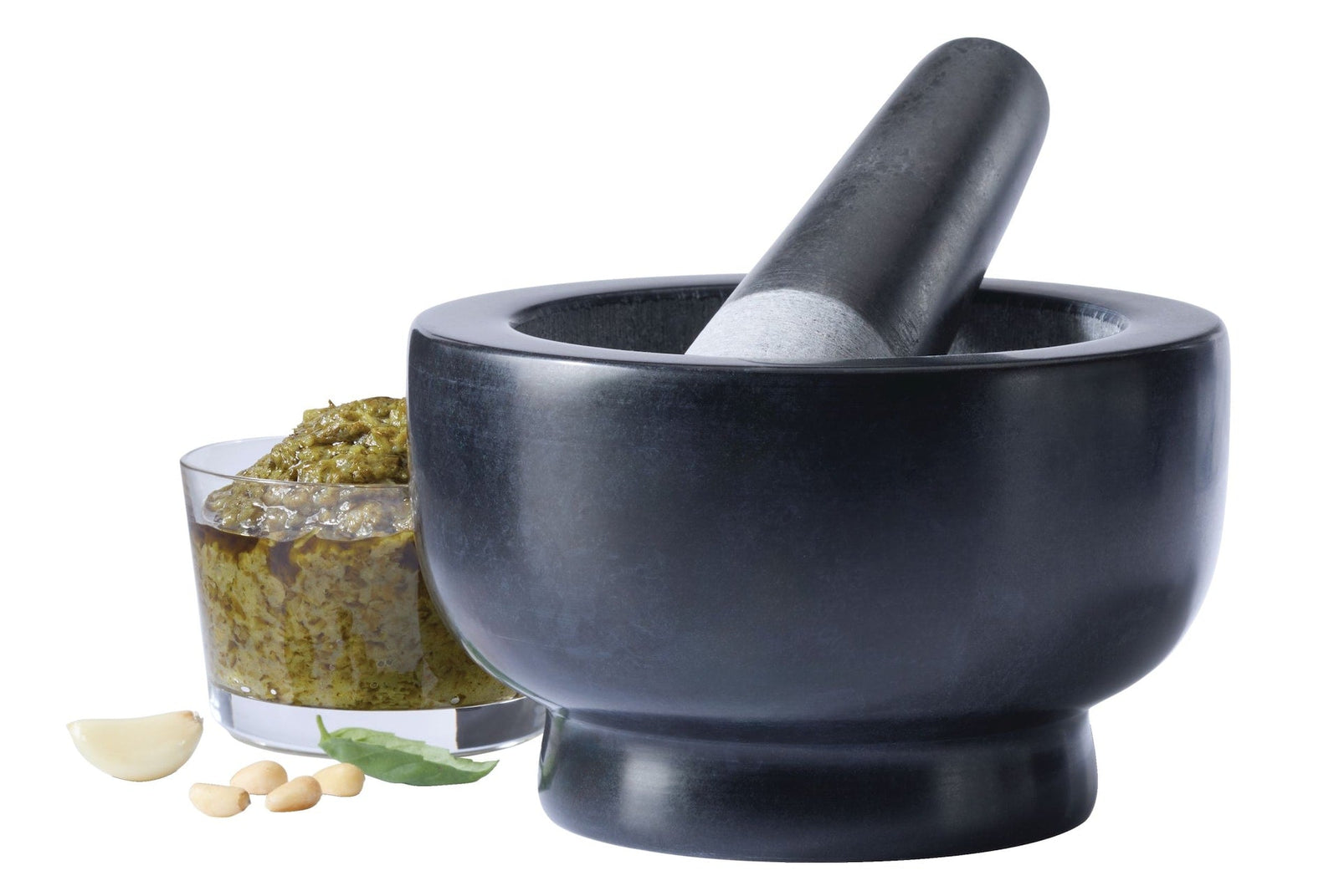 Granite Mortar & Pestle, Black F3B4 - product image 1