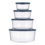 Round Glass Food Storage Container Set with Lids, 8-pc G4S8 - product image 1