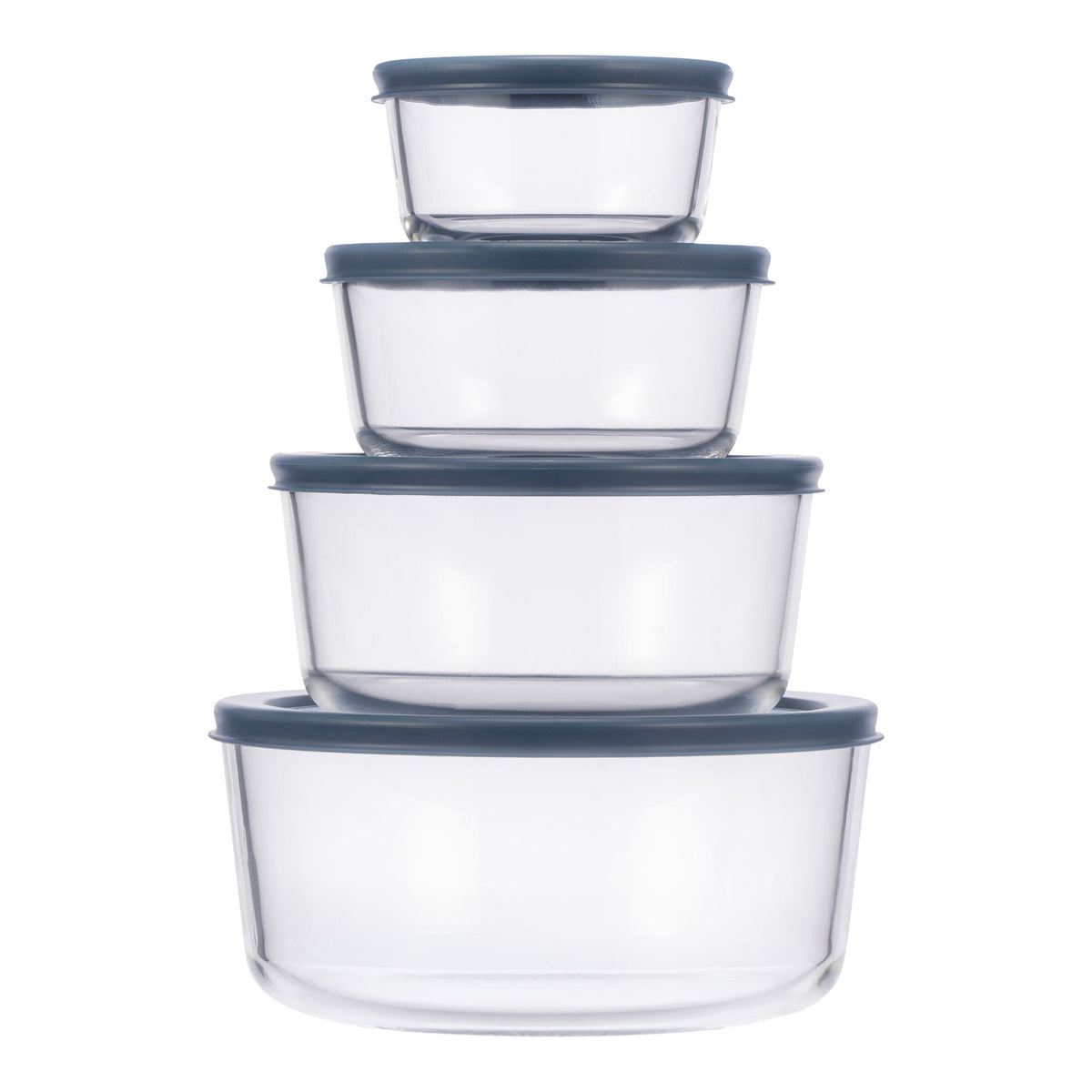 Round Glass Food Storage Container Set with Lids, 8-pc G4S8 - product image 1