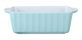 White/Blue Ceramic Loaf Baking Dish, 1-lb U9H7 - product image 1