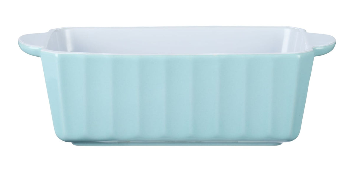 White/Blue Ceramic Loaf Baking Dish, 1-lb U9H7 - product image 1