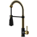 Brant 19-in Single-Handle Gold/Black Kitchen Faucet E1T5 - product image 1
